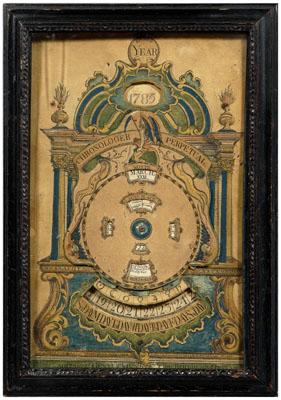 Lithographic perpetual calendar,