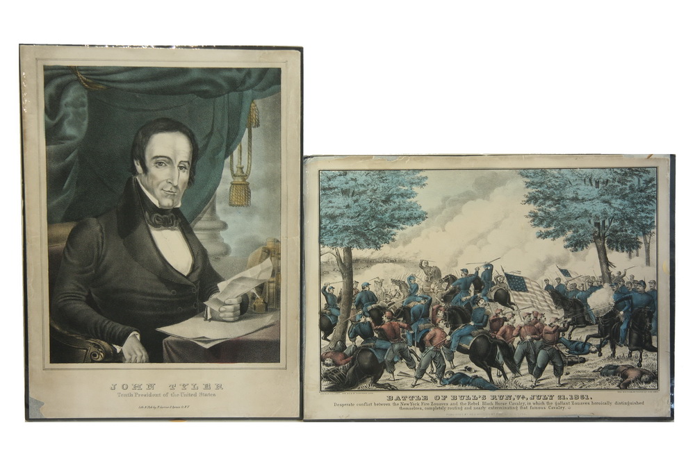 LITHOGRAPHS - (2) handcolored