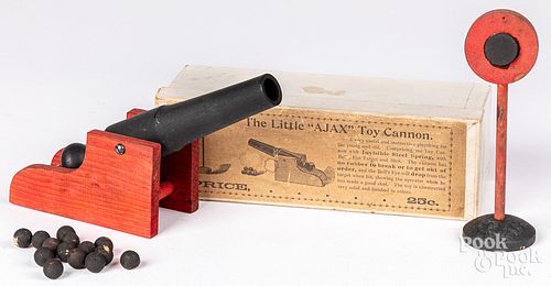 LITTLE AJAX TOY CANNON, WITH