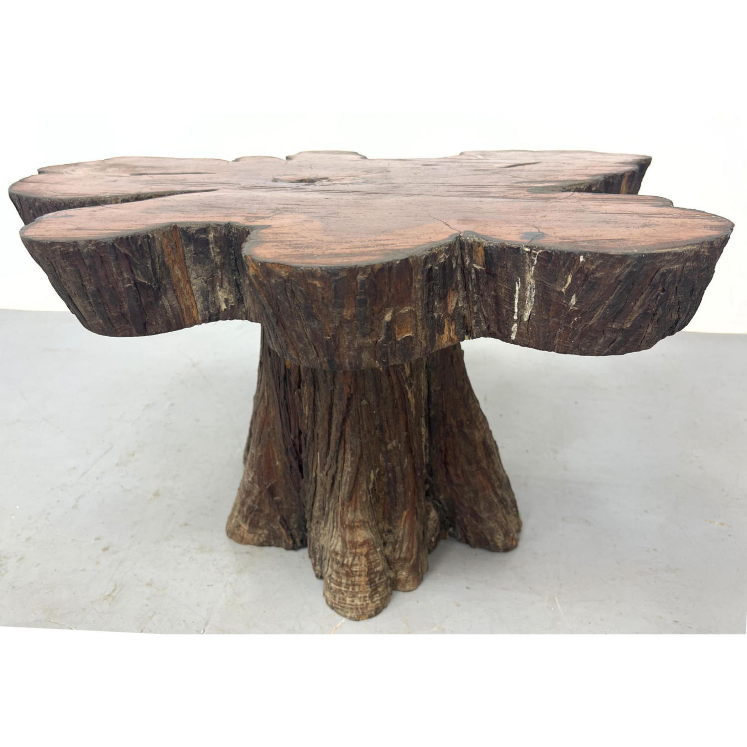 Live Edge Tree Trunk Slab Table.