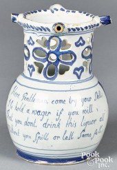 LIVERPOOL DELFT PUZZLE JUG, MI