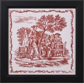 LIVERPOOL DELFTWARE IRON-RED T