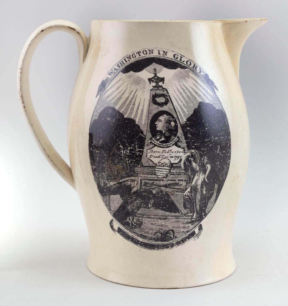 LIVERPOOL JUG WITH BLACK TRANSFER