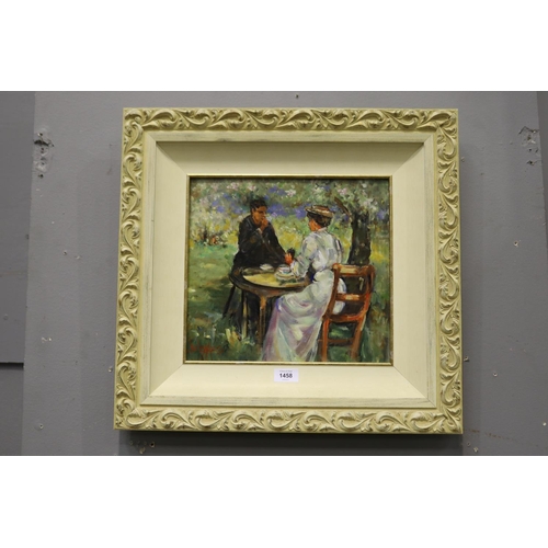 Liz Isaacs, Couple, oil on board,