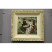 Liz Isaacs, Couple, oil on boa