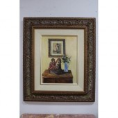 Liz Isaacs, Interior, oil on b