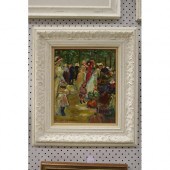 Liz Isaacs, Market Scene, oil