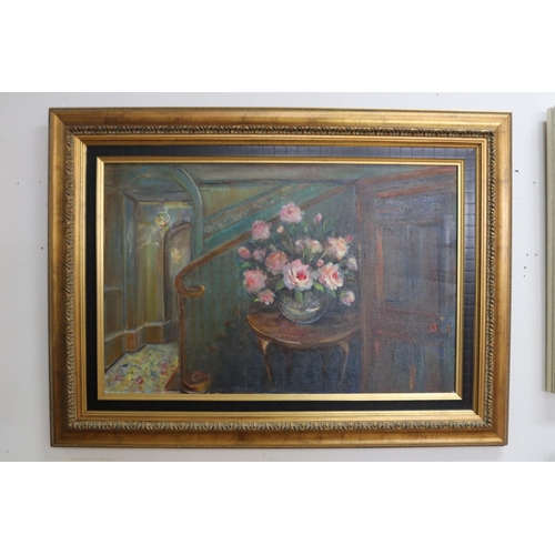 Liz Isaacs, vase of roses,