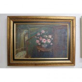 Liz Isaacs, vase of roses, int