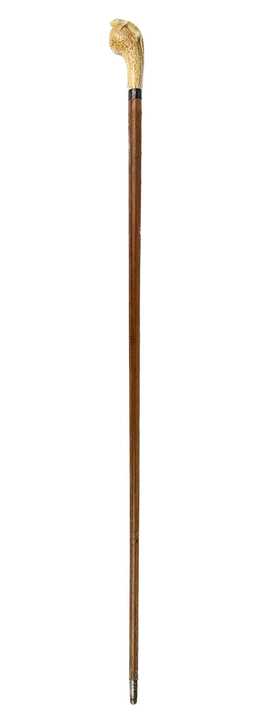 LIZARD CANE LATE 19TH/EARLY 20TH