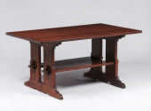 L&JG STICKLEY 60" TRESTLE TABL