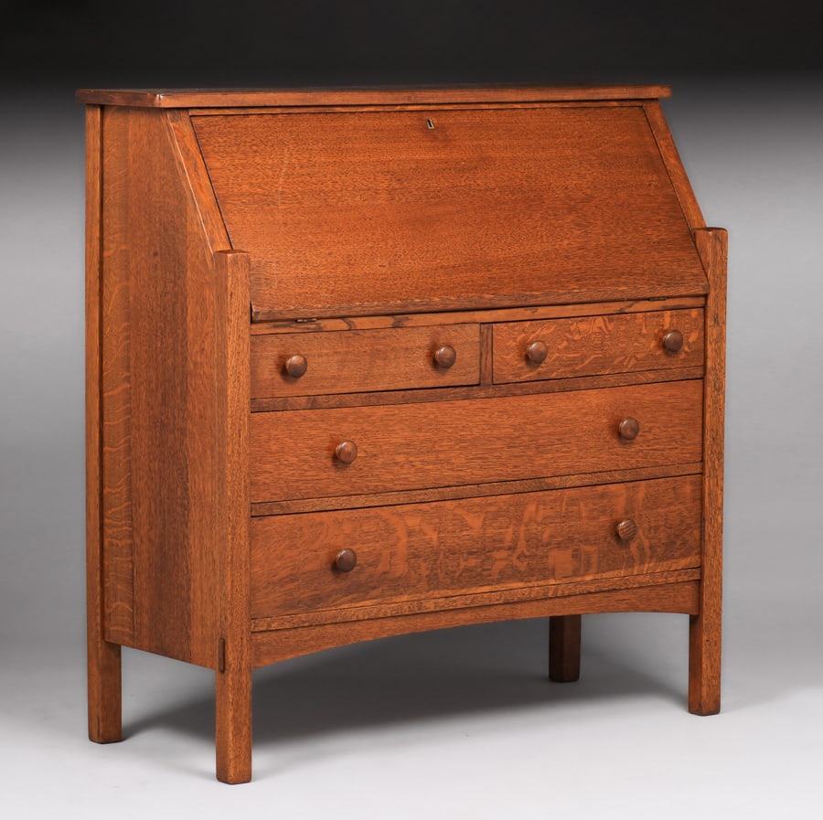L&JG STICKLEY FOUR-DRAWER DROPFRONT