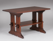 L&JG STICKLEY TRESTLE TABLE C1