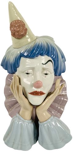 LLADRO 5129 CLOWN HEAD FIGURINE
