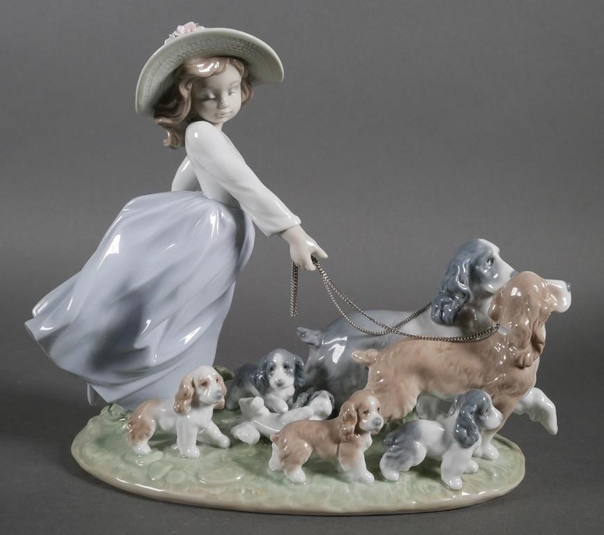 LLADRO 6784 PUPPY PARADE GIRL