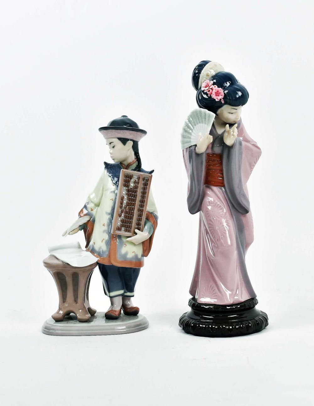 LLADRO ASIAN SCHOLAR AND A JAPANESE