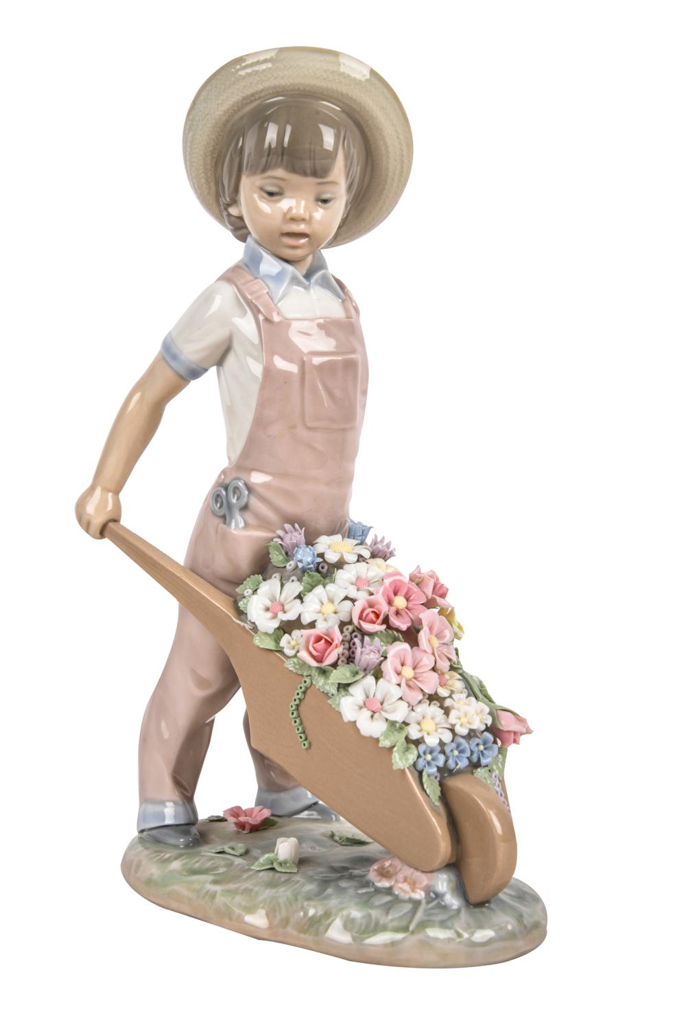 LLADRO BOY WITH FLOWERSwith