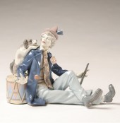 Lladro clown figure with frien