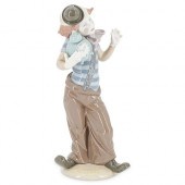 LLADRO “CLOWN WITH ALARM CLOCK
