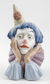 LLADRO "CLOWN'S HEAD" PORCELAI