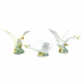 LLADRO DUCK FIGURINESThree Vin