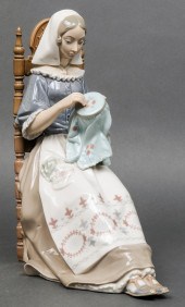LLADRO "EMBROIDERER" PORCELAIN