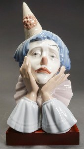 LLADRO FIGURE 'CLOWNS HEAD' WI