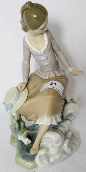 Lladro Figure of Lady sat on