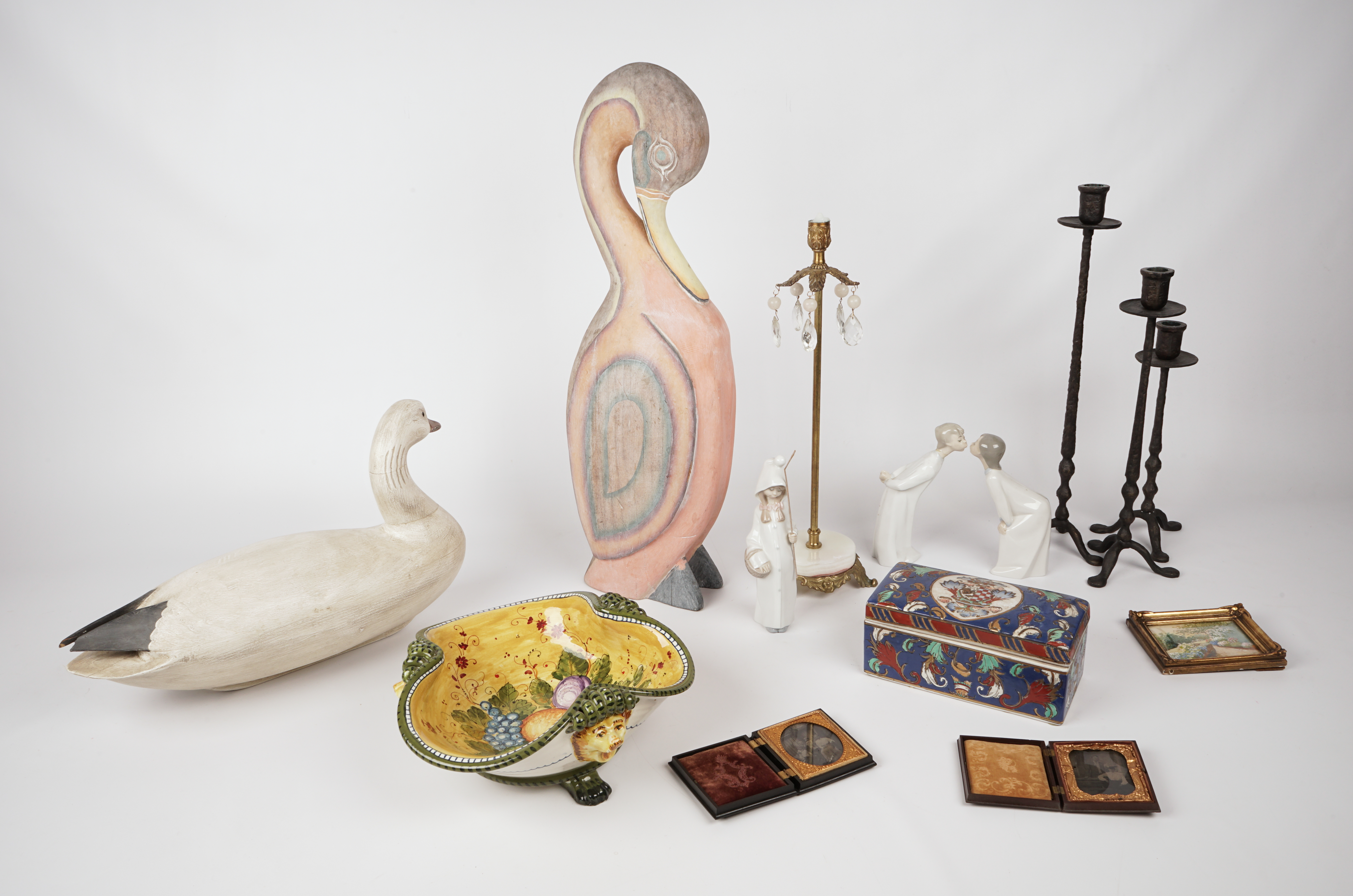 Lladro Figures, Candlesticks, Table