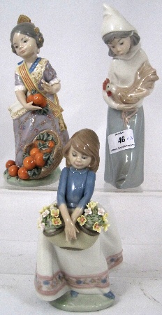 Lladro figures Girl with Oranges