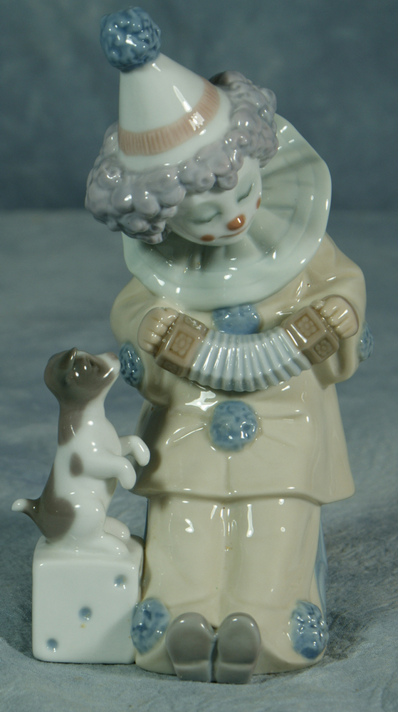 Lladro figurine, boy clown with