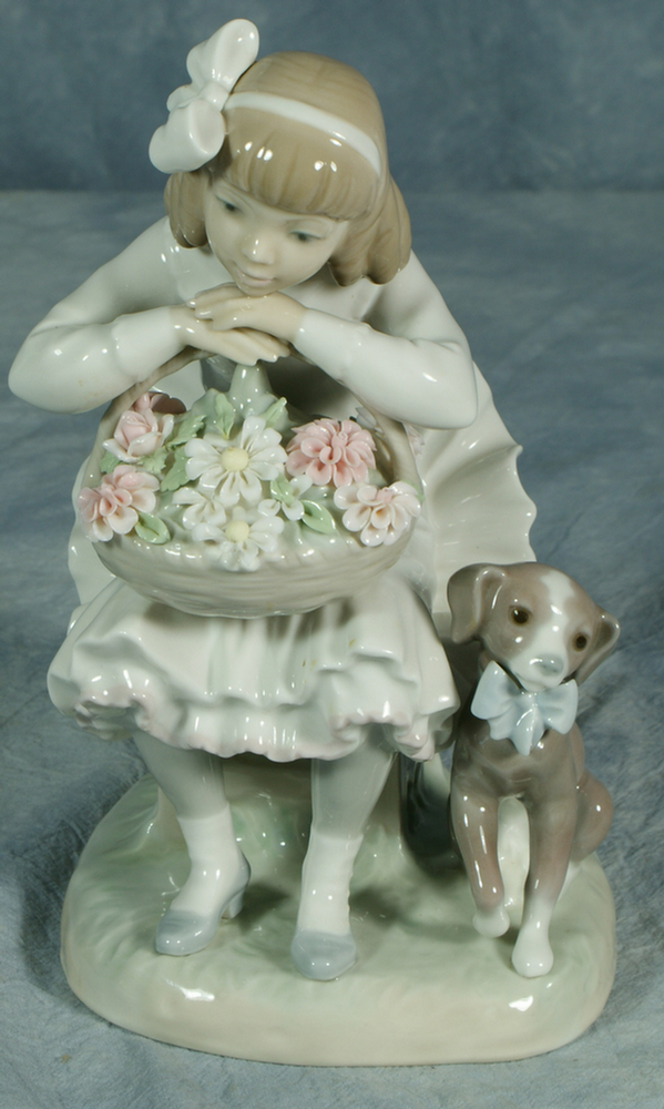 Lladro figurine, young girl with