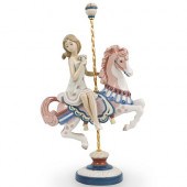 LLADRO "GIRL ON CAROUSEL HORSE