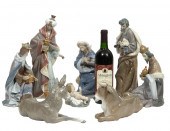 LLADRO GLOSSY PORCELAIN 8 PC.