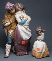 Lladro gres figural group: "Ag