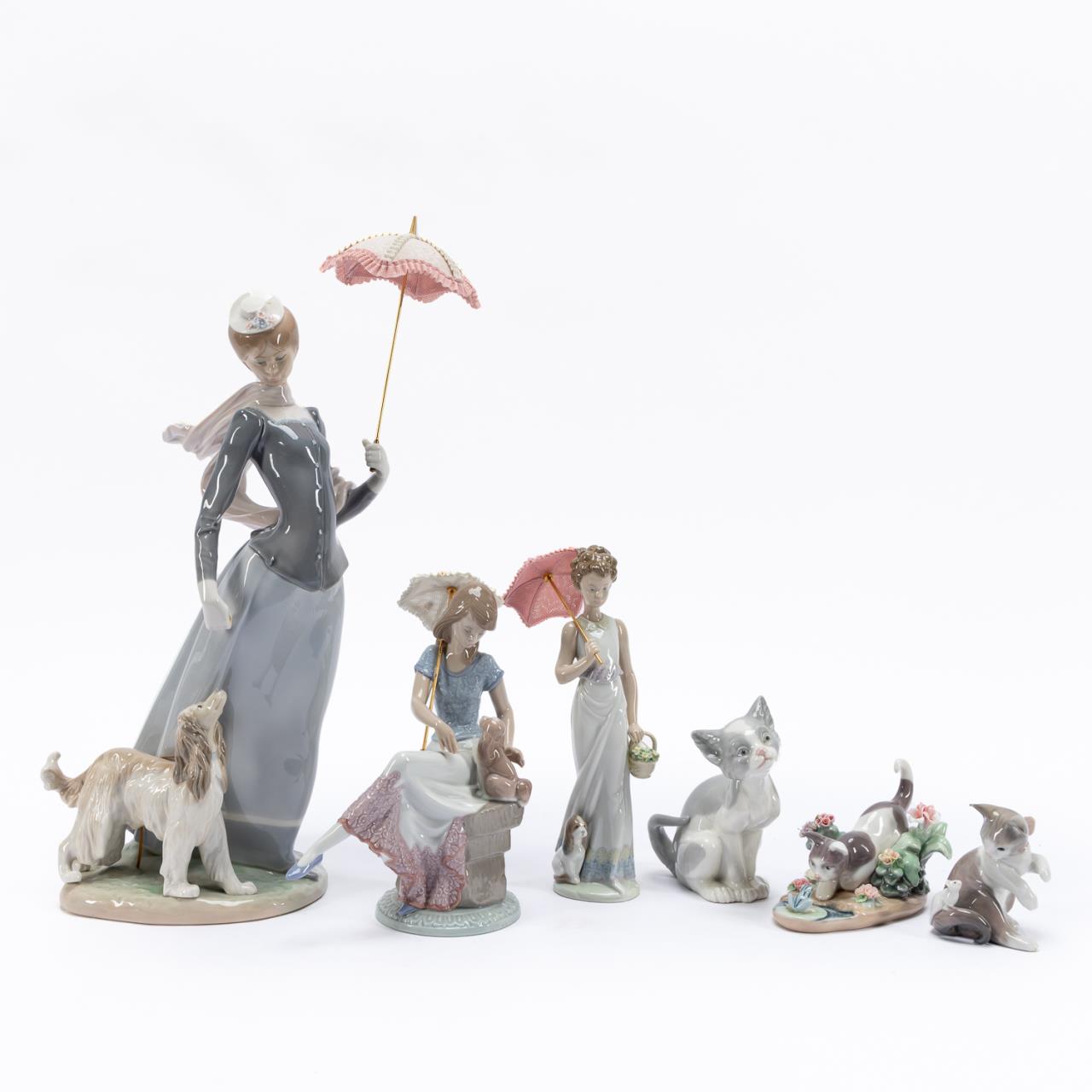 LLADRO, GROUP OF SIX, FIGURES