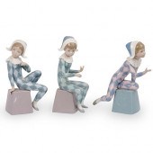 LLADRO "HARLEQUIN A, B, C" FIG