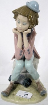 Lladro Large Figure Boy With H