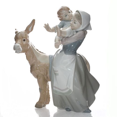 LLADRO LARGE FIGURE DONKEY RIDE