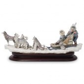 LLADRO "ONWARD" PORCELAIN GROU