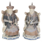 LLADRO PAIR CHINESE NOBLEMAN &