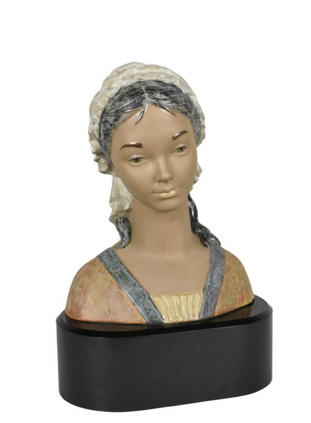 LLADRO PORCELAIN BISQUE BUST OF A