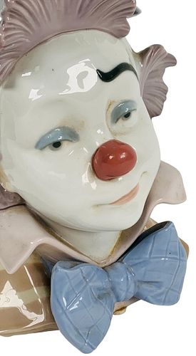 LLADRO PORCELAIN CLOWN BUST "STAR