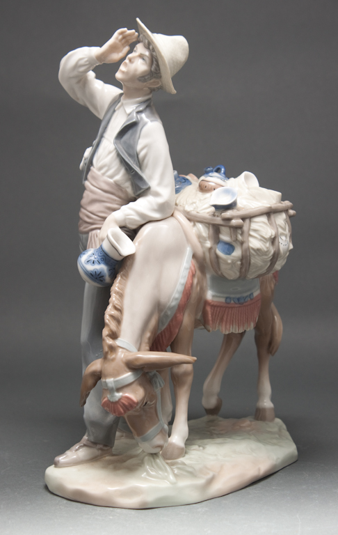 Lladro porcelain figural group of a