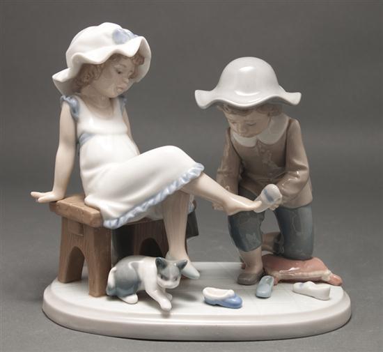 Lladro porcelain figural group: