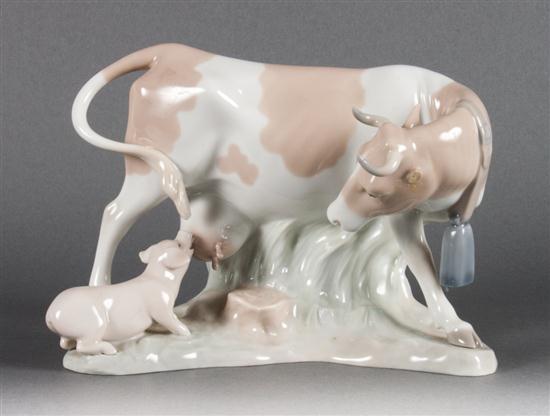 Lladro porcelain figure of a cow