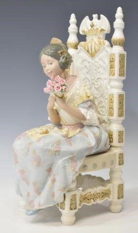 LLADRO PORCELAIN FIGURE SEATED GIRL