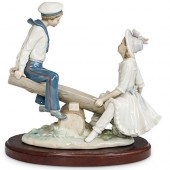 LLADRO PORCELAIN "SEESAW" FIGU