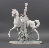 Lladro porcelain Woman on Hors
