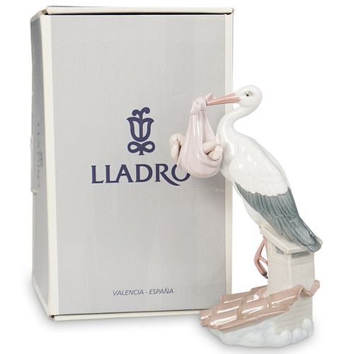 LLADRO "STORK AND BOY" PORCELAIN